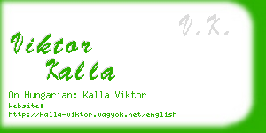 viktor kalla business card